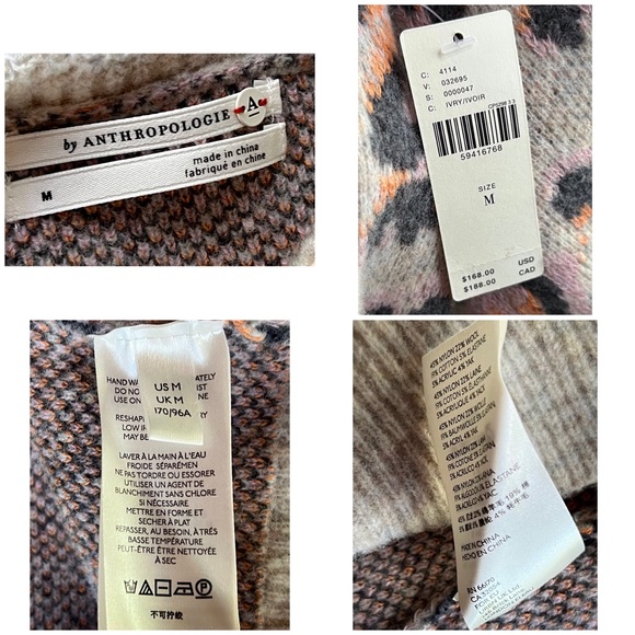 Anthropologie Emmy Cowl Neck Tunic Sweater M - Picture 14 of 14